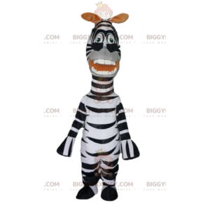 BIGGYMONKEY™ maskotdräkt av den berömda zebran Marty från den