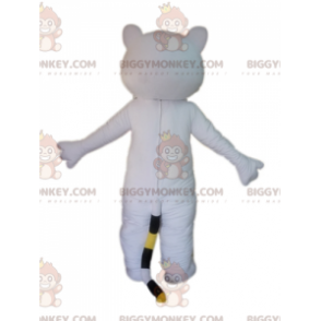  BIGGYMONKEY™ Costume da mascotte gatto bianco e rosa dagli occhi strani - Mascotte di gatti - BiggyMonkey.com