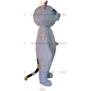 BIGGYMONKEY™ Maskottchen-Kostüm für seltsame Katzen in Weiß und Rosa - Katzenmaskottchen - BIGGYMONKEY_02969 - BiggyMonkey.com