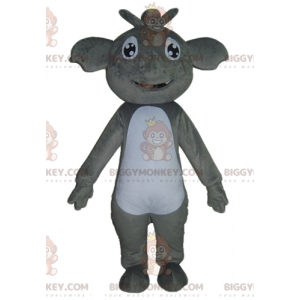 BIGGYMONKEY™ Giant Smiling Gray and White Koala Mascot Costume