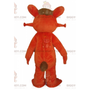 Heel schattig en lachend oranje en wit konijn BIGGYMONKEY™ mascottekostuum - Konijn mascotte - BiggyMonkey.com