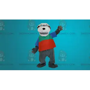 Disfraz de mascota de perro gris y blanco BIGGYMONKEY™ -