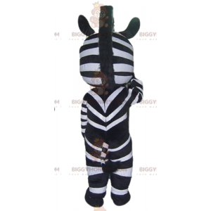 Blue Eyes zwart-wit zebra BIGGYMONKEY™ mascottekostuum -