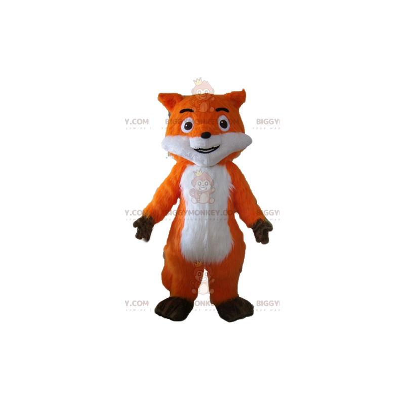 Belle Costume de mascotte BIGGYMONKEY™ de renard orange blanc Belle Costume de mascotte BIGGYMONKEY™ de renard orange blanc