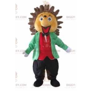 BIGGYMONKEY™ mascottekostuum van beige en bruine egel in