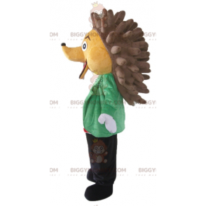 BIGGYMONKEY™ Maskottchenkostüm aus beigem und braunem Igel in