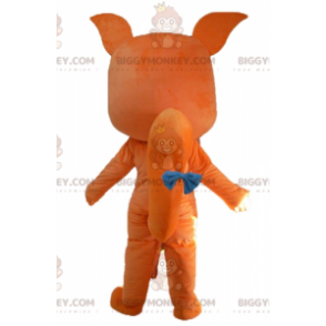 Cute and Endearing Orange and White Fox BIGGYMONKEY™ Mascot