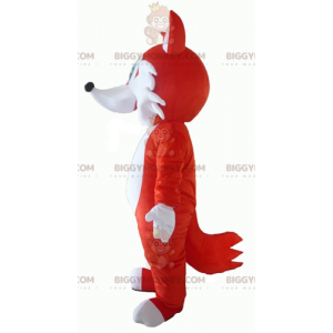 BIGGYMONKEY™ Orange and White Fox Blue Eyes Mascot Costume -