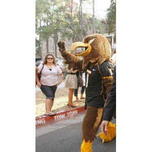 Brown and Yellow Eagle BIGGYMONKEY™ Mascot Costume –