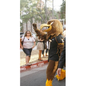 Brown and Yellow Eagle BIGGYMONKEY™ Mascot Costume –