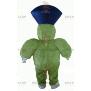 Kostium maskotka bardzo uśmiechnięty włochaty pulchny zielony potwór BIGGYMONKEY™ - Maskotki potworów - BiggyMonkey.com