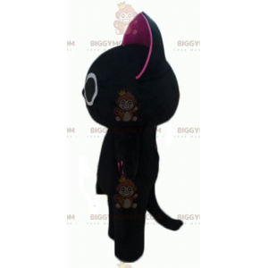 Funny and Original Fat Black and Pink Cat BIGGYMONKEY™ Mascot