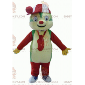 Green Yellow Red and White Colorful Teddy BIGGYMONKEY™ Mascot