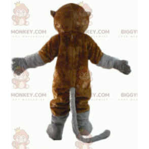Brun og grå abe med lang hale BIGGYMONKEY™ maskotkostume -