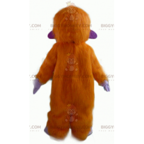 Orange lila och vit allhårig apa BIGGYMONKEY™ maskotdräkt -