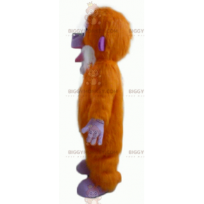Disfraz de mascota BIGGYMONKEY™ mono peludo naranja, morado y