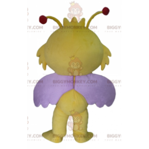 Gul och lila insektsfjärils BIGGYMONKEY™ maskotdräkt - Butterfly maskot - BIGGYMONKEY_03009 - BiggyMonkey.com