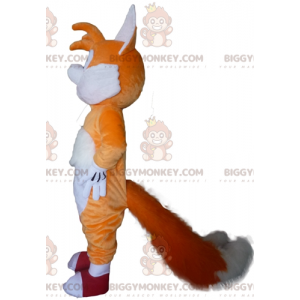 Kostium maskotki z pomarańczowymi i białymi lisami BIGGYMONKEY™