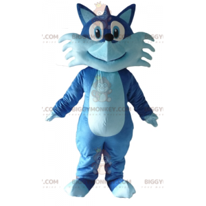 Costume de mascotte BIGGYMONKEY™ de joli renard bleu bicolore