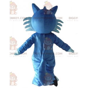 Cute Very Smiling Two Tone Blue Fox BIGGYMONKEY™ Mascot Costume