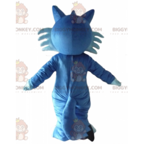 Cute Very Smiling Two Tone Blue Fox BIGGYMONKEY™ Mascot Costume