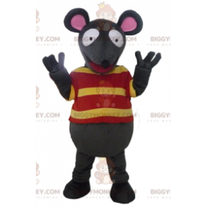 BIGGYMONKEY™ Fun Gray and Pink Mouse Mascot Costume with