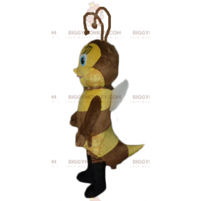 Zalotny i kobiecy brązowy i żółty kostium maskotki BIGGYMONKEY™ - Maskotki pszczół - BIGGYMONKEY_03017 - BiggyMonkey.com