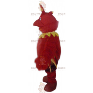 Traje de mascote BIGGYMONKEY™ Dragão Pássaro Vermelho e Amarelo - Mascote do dragão - BIGGYMONKEY_03018 - BiggyMonkey.com