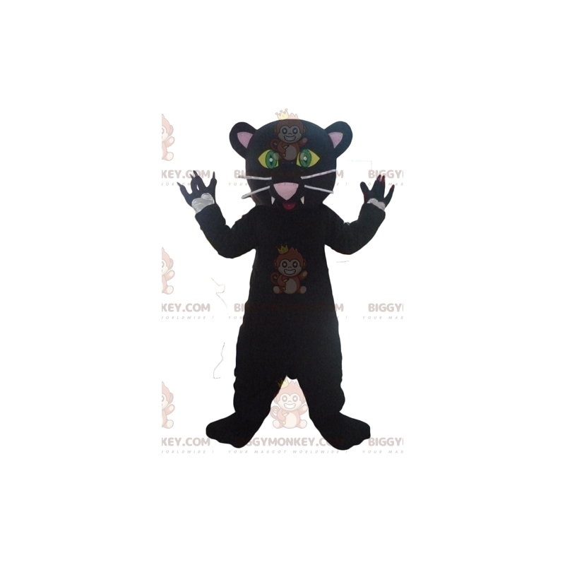 Fato de mascote BIGGYMONKEY™ de pantera negra muito bonito e Fato de mascote BIGGYMONKEY™ de pantera negra muito bonito e