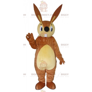 BIGGYMONKEY™ Großes Hasen-Maskottchen-Kostüm in Braun und Beige