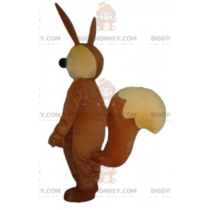 BIGGYMONKEY™ groot bruin en beige konijn mascottekostuum -