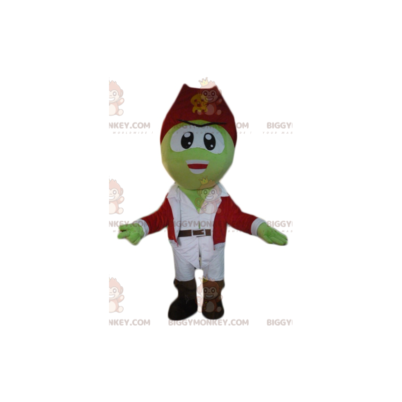 BIGGYMONKEY™ Costume da mascotte da pirata verde in abito BIGGYMONKEY™ Costume da mascotte da pirata verde in abito
