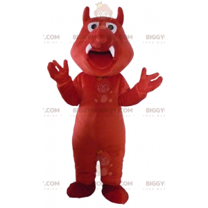 Crocodile Dinosaur Red Boar BIGGYMONKEY™ Mascot Costume -