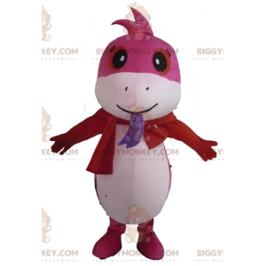 Cute Pink and White Polka Dot Snake BIGGYMONKEY™ Mascot Costume