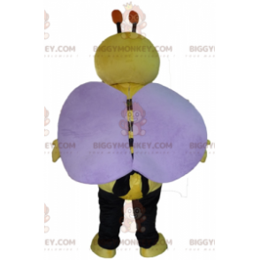 Very Smiling Black and Yellow Bee BIGGYMONKEY™ Mascot Costume –