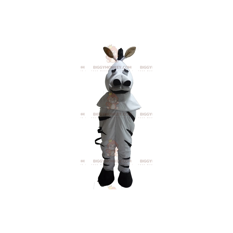 Costume mascotte BIGGYMONKEY™ Zebra in bianco e nero molto Costume mascotte BIGGYMONKEY™ Zebra in bianco e nero molto