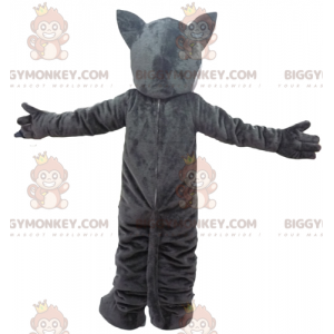 Grijze en witte reuzenwolf BIGGYMONKEY™ mascottekostuum -