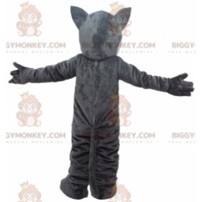 Gray and White Giant Wolf BIGGYMONKEY™ Mascot Costume –