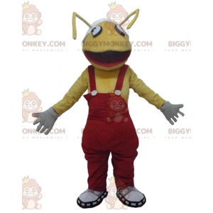 BIGGYMONKEY™ Maskotkostume Gule myrer med røde overalls - Myr maskoter - BIGGYMONKEY_03034 - BiggyMonkey.com