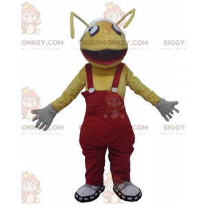 Traje de mascote BIGGYMONKEY™ Formigas amarelas com macacão