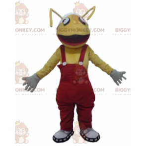 BIGGYMONKEY™ Maskotkostume Gule myrer med røde overalls - Myr maskoter - BIGGYMONKEY_03034 - BiggyMonkey.com