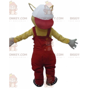 BIGGYMONKEY™ Maskotkostume Gule myrer med røde overalls - Myr maskoter - BIGGYMONKEY_03034 - BiggyMonkey.com