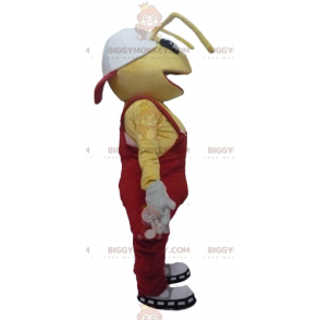 BIGGYMONKEY™ Costume da mascotte Formiche gialle con tuta rossa