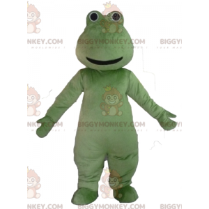 Very Smiling Green Frog BIGGYMONKEY™ Mascot Costume -