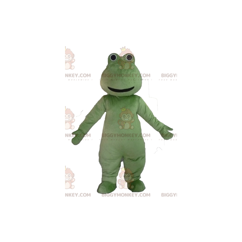 Very Smiling Green Frog BIGGYMONKEY™ Mascot Costume – Very Smiling Green Frog BIGGYMONKEY™ Mascot Costume –