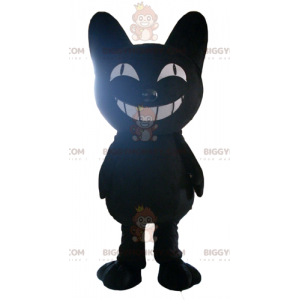 Very Smiling Fat Black Cat BIGGYMONKEY™ Mascot Costume -