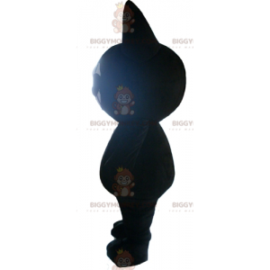 Meget smilende fed sort kat BIGGYMONKEY™ maskotkostume -