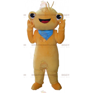 Very Smiling Orange Creature Frog BIGGYMONKEY™ Mascot Costume -