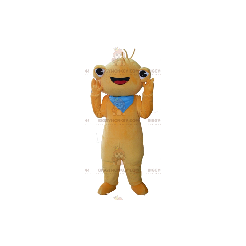 Meget smilende Orange Creature Frog BIGGYMONKEY™ maskotkostume Meget smilende Orange Creature Frog BIGGYMONKEY™ maskotkostume