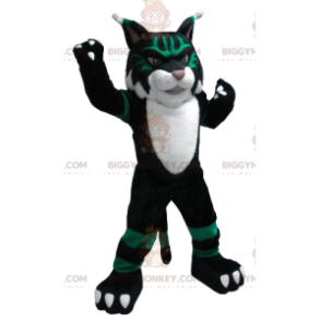 Kostým maskota Black White and Green Cat BIGGYMONKEY™ –